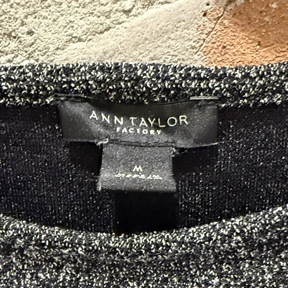 Ann Taylor Factory Charcoal Long Sleeve Dress - Picture 2 of 5